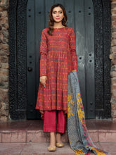 Load image into Gallery viewer, Unstitched Printed Lawn 3pc Suit (Code:U1514RED)