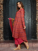 Load image into Gallery viewer, Unstitched Printed Lawn 3pc Suit (Code:U1514RED)
