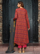 Load image into Gallery viewer, Unstitched Printed Lawn 3pc Suit (Code:U1514RED)