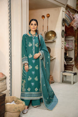 Raaya AURA 3pc Unstitched Luxury Embroidered Karandi Suit RA-21-RK-D1