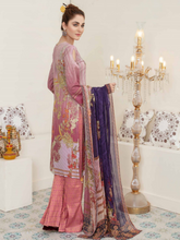 Load image into Gallery viewer, Bin Dawood - Ayesha Samia 3pc Unstitched Embroidered Digital Printed Luxury Lawn Suit D-01