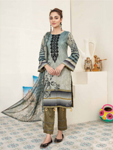 Load image into Gallery viewer, Bin Dawood - Ayesha Samia 3pc Unstitched Embroidered Digital Printed Luxury Lawn Suit D-02