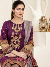 Load image into Gallery viewer, Bin Dawood - Ayesha Samia 3pc Unstitched Embroidered Digital Printed Luxury Lawn Suit D-03