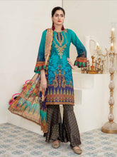 Load image into Gallery viewer, Bin Dawood - Ayesha Samia 3pc Unstitched Embroidered Digital Printed Luxury Lawn Suit D-05
