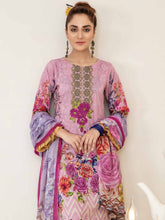 Load image into Gallery viewer, Bin Dawood - Ayesha Samia 3pc Unstitched Embroidered Digital Printed Luxury Lawn Suit D-06