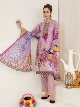 Load image into Gallery viewer, Bin Dawood - Ayesha Samia 3pc Unstitched Embroidered Digital Printed Luxury Lawn Suit D-06