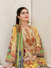 Load image into Gallery viewer, Bin Dawood - Ayesha Samia 3pc Unstitched Embroidered Digital Printed Luxury Lawn Suit D-08