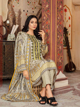 Load image into Gallery viewer, SANJ 3pc Unstitched Embroidered Digital Printed Premium Winter Khaddar Suit S-02