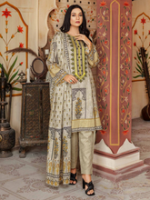Load image into Gallery viewer, SANJ 3pc Unstitched Embroidered Digital Printed Premium Winter Khaddar Suit S-02
