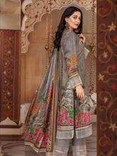 Load image into Gallery viewer, SANJ 3pc Unstitched Embroidered Digital Printed Premium Winter Khaddar Suit S-04
