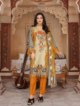 Load image into Gallery viewer, SANJ 3pc Unstitched Embroidered Digital Printed Premium Winter Khaddar Suit S-09