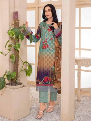 Bin Dawood Zara Sara 3pc Unstitched Embroidered Digital Printed Luxury Lawn Suit DZS-04