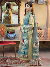 Load image into Gallery viewer, Bin Ilyas Dastak 3pc Unstitched Luxury Embroidered Festive Lawn Suit D13-A
