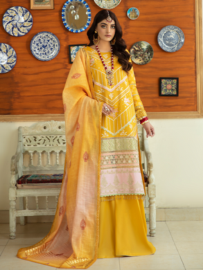 Bin ilyas ‐ Mor Mahal Ki Raniyan Unstitched Luxury Suit - MMR 001A