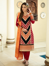 Load image into Gallery viewer, Bin ilyas ‐ Mor Mahal Ki Raniyan Unstitched Luxury Suit - MMR 005A