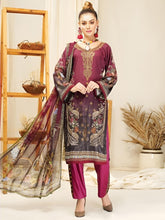 Load image into Gallery viewer, Cottel linen Fabric 3pc Unstitched Suit DH-01