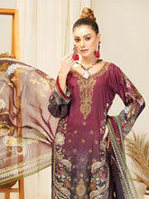 Load image into Gallery viewer, Cottel linen Fabric 3pc Unstitched Suit DH-01