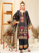 Load image into Gallery viewer, Cottel linen Fabric 3pc Unstitched Suit DH-09