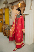 Load image into Gallery viewer, GRACE 3pc Unstitched Luxury Embroidered Jacquard Karandi Suit RA-21-RK-D12