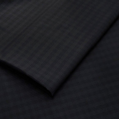 Wash & Wear Blended Check 4 meters Black Colour - Al-Badar Textile - UMESHA