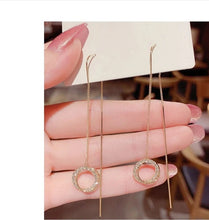 Load image into Gallery viewer, Zircon Circle Ear Line Earring