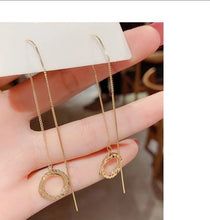 Load image into Gallery viewer, Zircon Circle Ear Line Earring