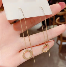 Load image into Gallery viewer, Zircon Circle Ear Line Earring