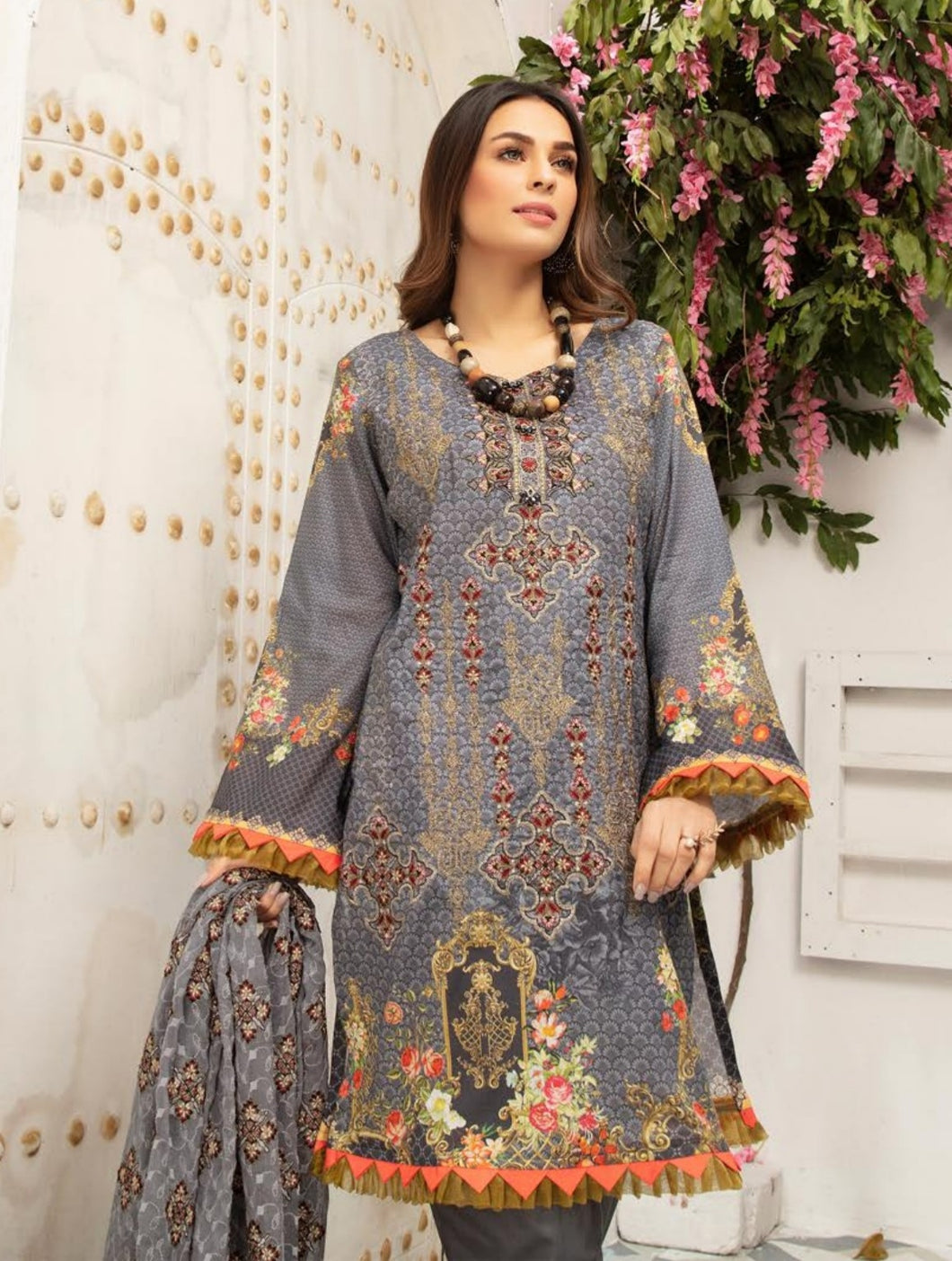 ROOP Embroidered lawn by Shaista.