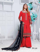 Load image into Gallery viewer, PARIGUL Luxury Embroidered 3pc Unstitched Chiffon Suiting
