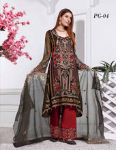 Load image into Gallery viewer, PARIGUL Luxury Embroidered 3pc Unstitched Chiffon Suiting