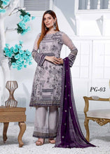 Load image into Gallery viewer, PARIGUL Luxury Embroidered 3pc Unstitched Chiffon Suiting