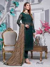 Load image into Gallery viewer, PARIGUL Luxury Embroidered 3pc Unstitched Chiffon Suiting