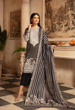 Load image into Gallery viewer, Yashal 3pc Unstitched Special Black Embroidered Digital Printed Lawn Suiting