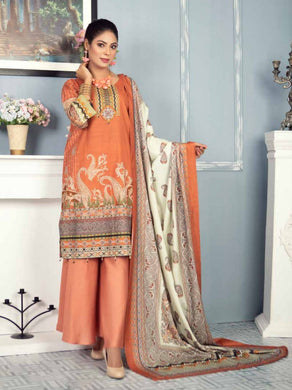 New 3pc Unstitched Printed Khaddar Winter Suit by Rashid-Tex D-2767