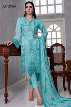 Load image into Gallery viewer, Bin Hameed Khoubsurat 3pc Unstitched Heavy Embroidered Fancy Chiffon Dress EKR-3709