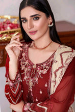 Load image into Gallery viewer, Bin Hameed Khoubsurat 3pc Unstitched Heavy Embroidered Fancy Chiffon Dress EKR-3734