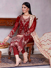 Load image into Gallery viewer, Bin Hameed Khoubsurat 3pc Unstitched Heavy Embroidered Fancy Chiffon Dress EKR-3734