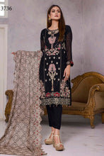Load image into Gallery viewer, Bin Hameed Khoubsurat 3pc Unstitched Heavy Embroidered Fancy Chiffon Dress EKR-3736
