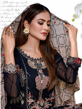 Load image into Gallery viewer, Bin Hameed Khoubsurat 3pc Unstitched Heavy Embroidered Fancy Chiffon Dress EKR-3736
