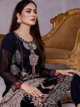 Load image into Gallery viewer, Bin Hameed Khoubsurat 3pc Unstitched Heavy Embroidered Fancy Chiffon Dress EKR-3736