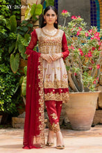 Load image into Gallery viewer, Bin Hameed Tehzeeb 3pc Unstitched Heavy Embroidered Fancy Chiffon Dress AY-2650(A)
