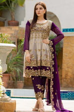 Load image into Gallery viewer, Bin Hameed Tehzeeb 3pc Unstitched Heavy Embroidered Fancy Chiffon Dress AY-2650(B)