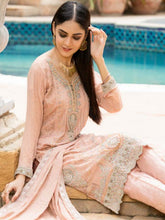 Load image into Gallery viewer, Bin Hameed Tehzeeb 3pc Unstitched Heavy Embroidered Fancy Chiffon Dress AY-2676(B)
