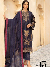 Load image into Gallery viewer, Kiyana 3pc Unstitched Embroidered Viscose Suiting JR-15
