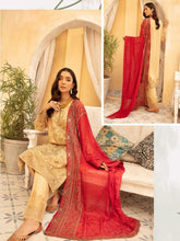 Load image into Gallery viewer, Kiyana 3pc Unstitched Embroidered Viscose Suiting JR-22
