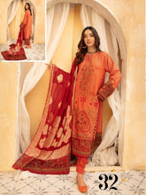 Load image into Gallery viewer, NOVA 3pc Unstitched Embroidered Viscose Suiting JR-32