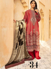 Load image into Gallery viewer, NOVA 3pc Unstitched Embroidered Viscose Suiting JR-34