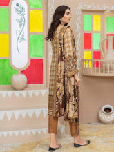 Load image into Gallery viewer, SOFIA 3pc Unstitched Embroidered Printed Linen Suiting S-04
