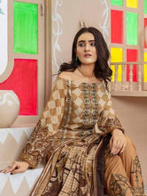 Load image into Gallery viewer, SOFIA 3pc Unstitched Embroidered Printed Linen Suiting S-04