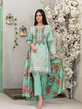 Load image into Gallery viewer, MOOREA 3pc Unstitched Embroidered Digital Printed Linen Suiting D5990B
